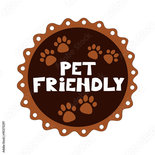 Pet friendly vector badge