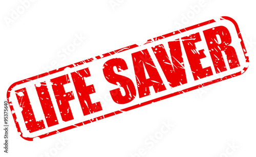 LIFE SAVER red stam[p text