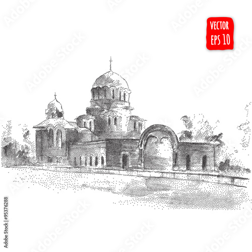 Hand drawn Cathedral