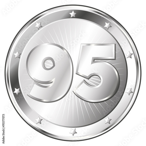 Ninety-Five Year Anniversary - Round Silver Badge photo