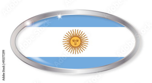Argentina Flag Oval Button