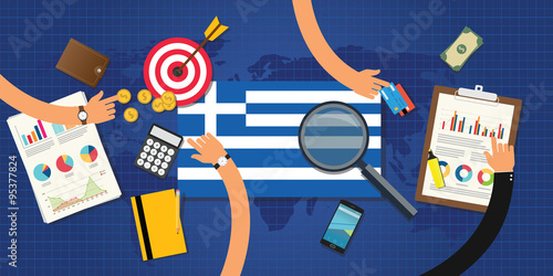 greek or greece economy and economical crisis and financial situation