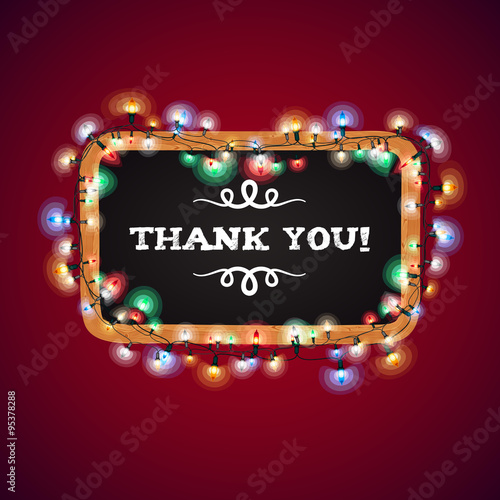 Christmas Lights Thank You Banner