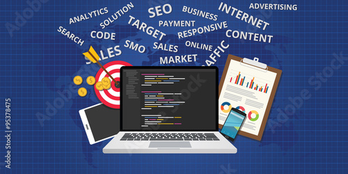 website development concept and preparation process 