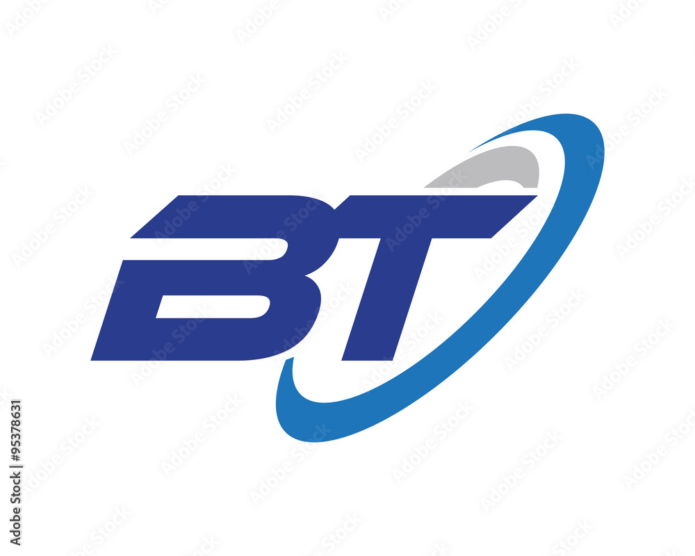 BT Letter Swoosh Media Technology Logo BT Letter Swoosh Media Technology Logo