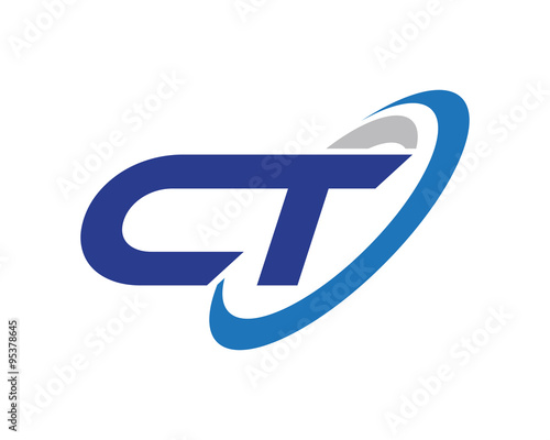 CT Letter Swoosh Media Technology Logo