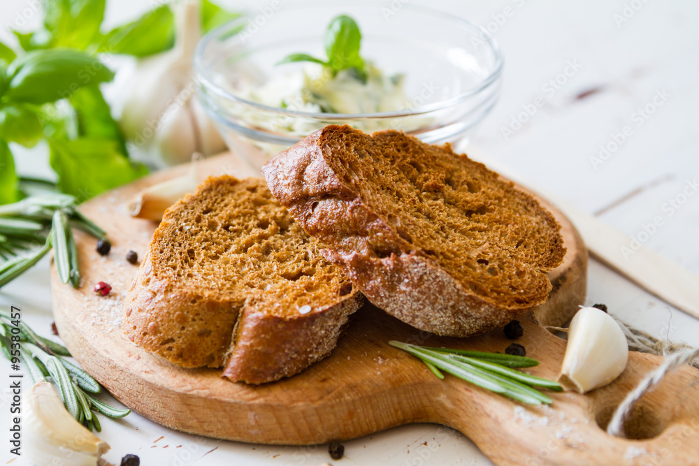 Garlic bread with herbs Garlic bread with herbs