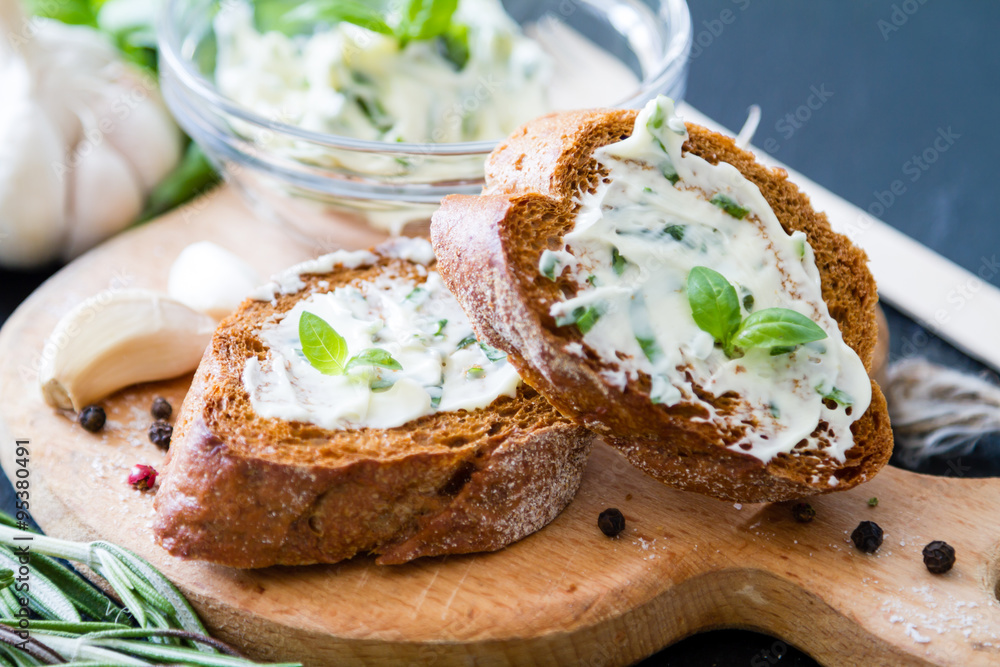 Garlic bread with herbs Garlic bread with herbs