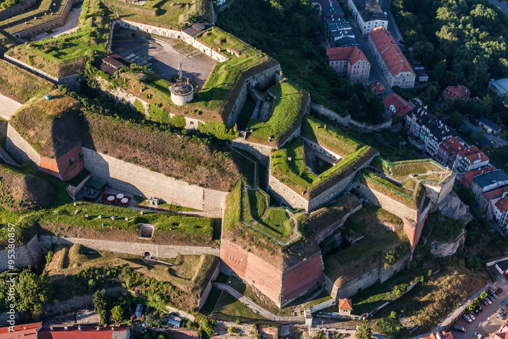 aerial view of the  historic fortress in Klodzko city