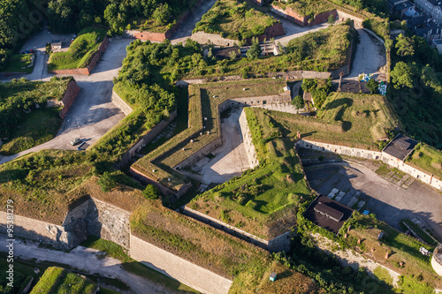 aerial view of the historic fortress in Klodzko city