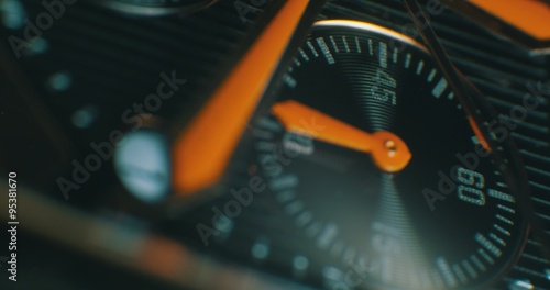luxury man watch detail, chronograph close up