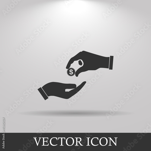  give alms Flat icon