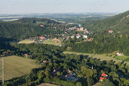 Aerial view of the Bardo town near Klodzko city