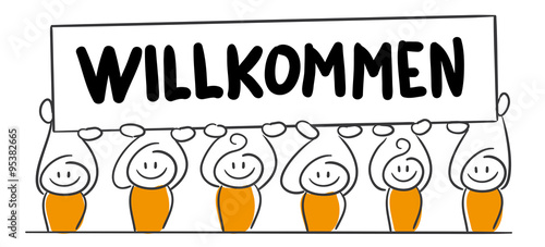 Strichmännchen Serie Pumpy / Willkommen