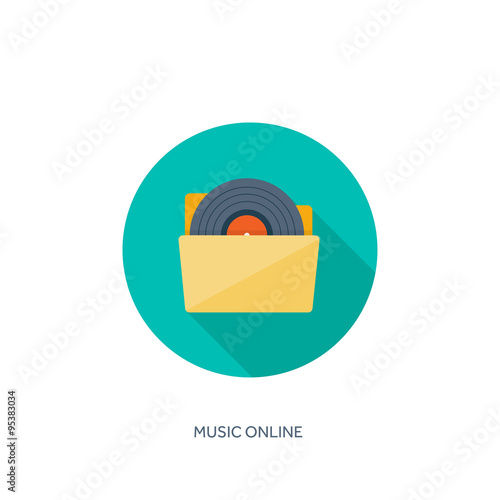 Vector illustration. Flat background with envelope. Emailing concept background. Spam and sms writing.Lettering. Shadow