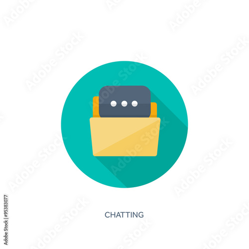 Vector illustration. Flat background with envelope. Emailing concept background. Spam and sms writing.Lettering. Shadow