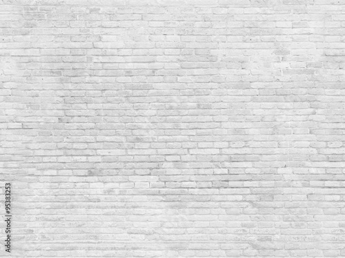 Empty part of white painted brick wall. 