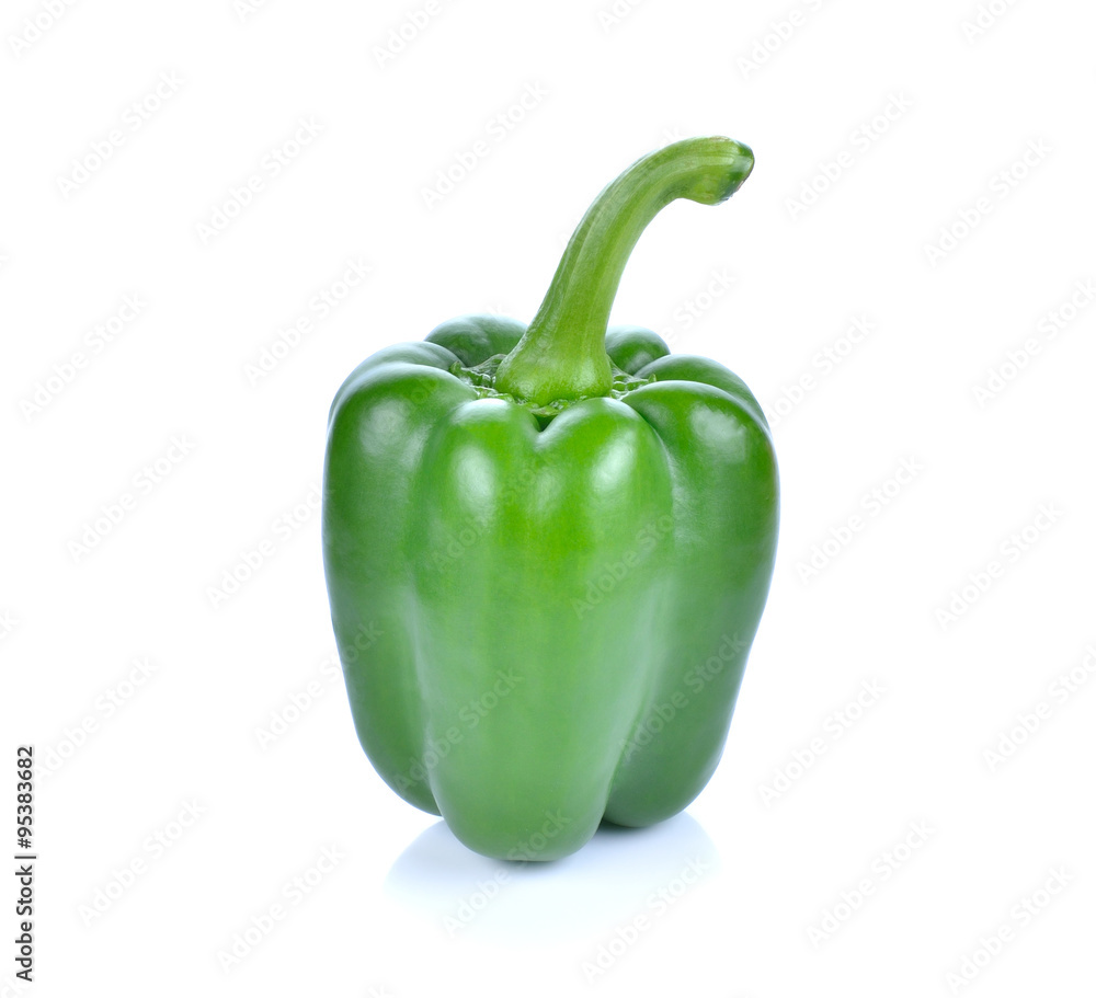sweet green pepper isolated on white background sweet green pepper isolated on white background