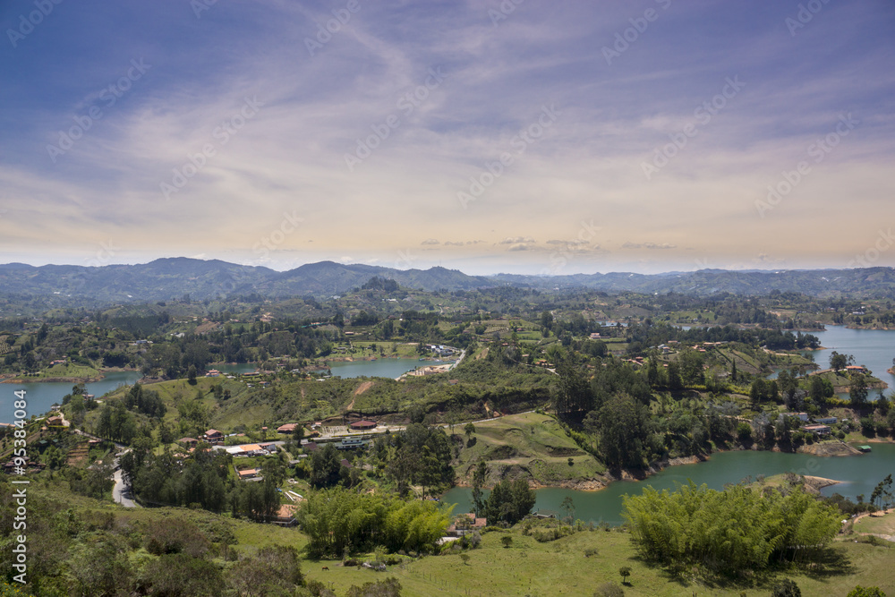 Guatape, Antioquia, Colombia - panoramic view, landscape - Guatapé & El Peñón