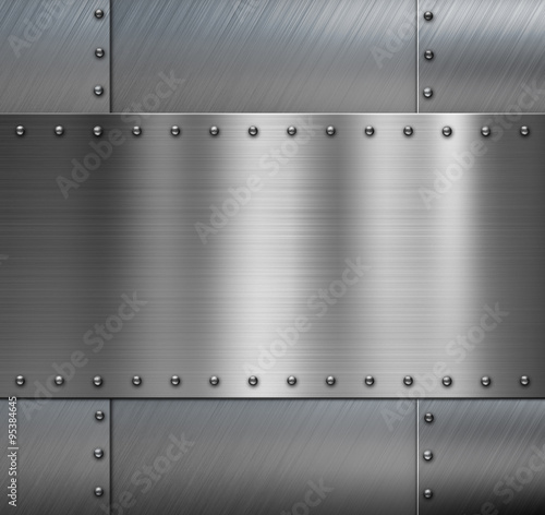 Armored metal background wi...