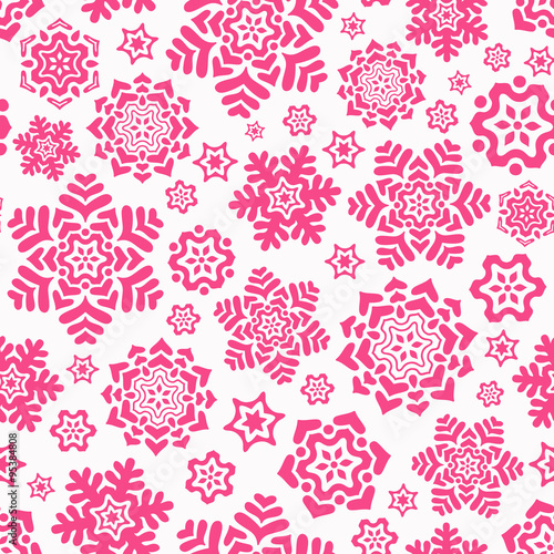Obraz na płótnie Snowflake seamless pattern w salonie