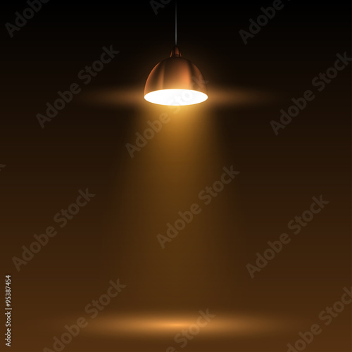 Lamp with light spot