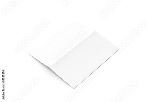 Broschüre Folder weiss DIN Lang offen Vorlage