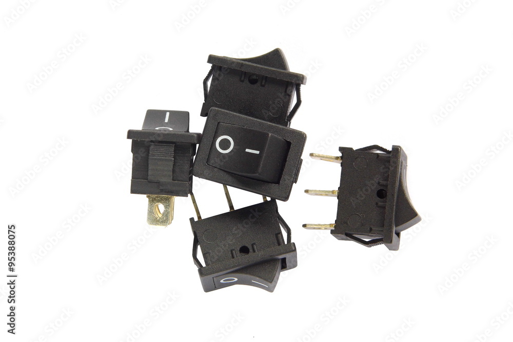 Toggle switch isolated on white background Toggle switch isolated on white background