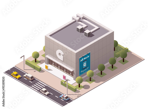 Vector isometric gadget shop