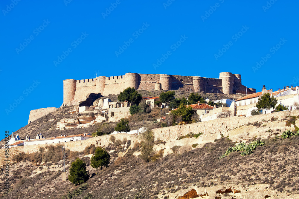 castle of Chinchilla, Chinchilla de Monte-Aragon. Albacete, Spai