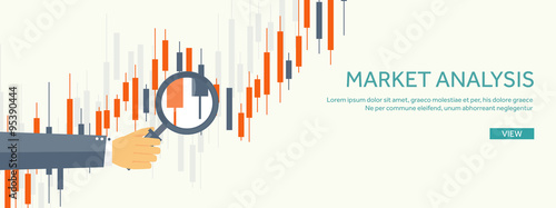 Vector illustration. Flat background. Market trade. Trading platform ,account. Moneymaking,business. Analysis. Investing