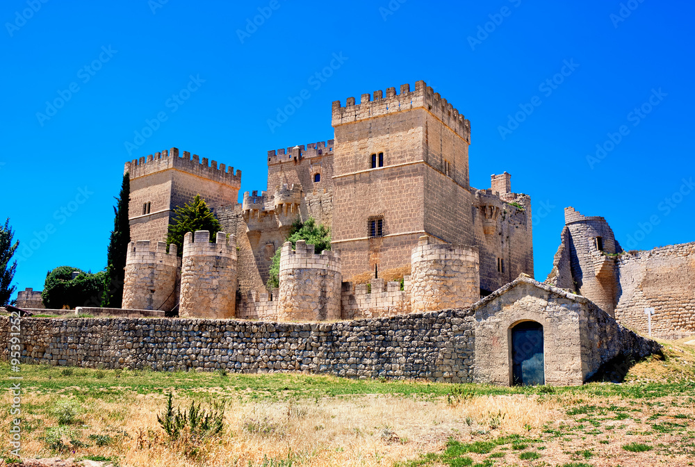 Castle of Ampudia, Palencia province, Castile and Leon, Spain