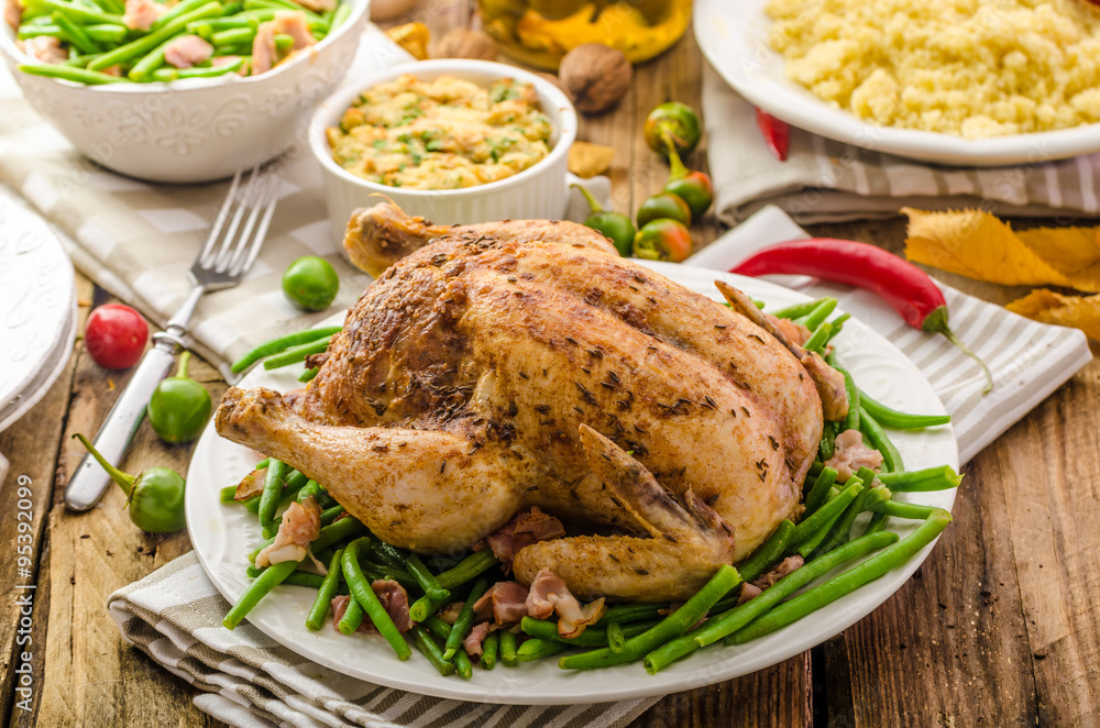 Feasting - Baked chicken stuffed