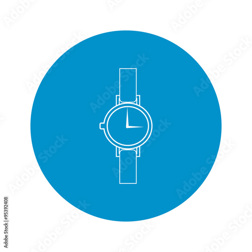 Vector illustration of wristwatch icon