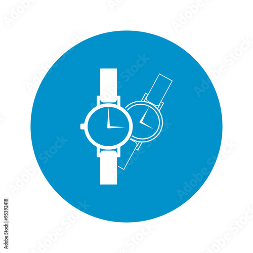 Vector illustration of wristwatch icon