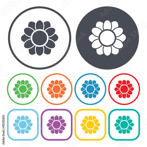 Vector illustration of flower icon