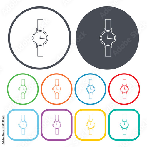 Vector illustration of wristwatch icon