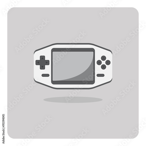 Vector of flat icon, video game on isolated background