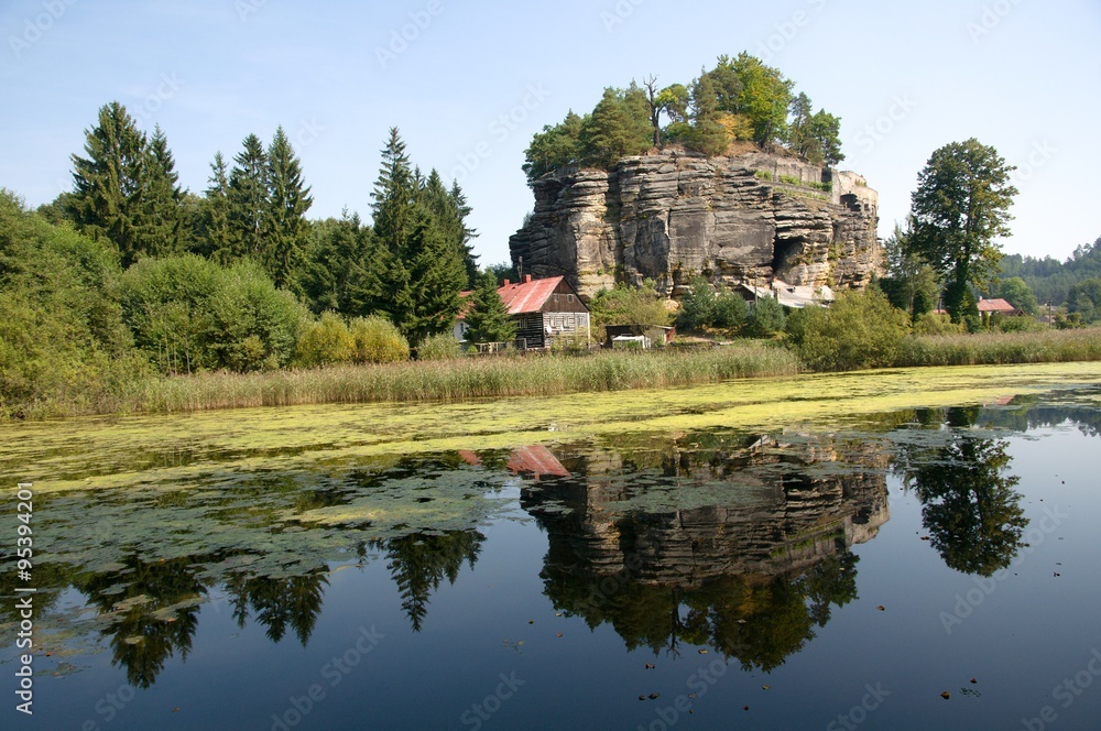 Rock castle Sloup in northern Bohemia, Czech republic Rock castle Sloup in northern Bohemia, Czech republic