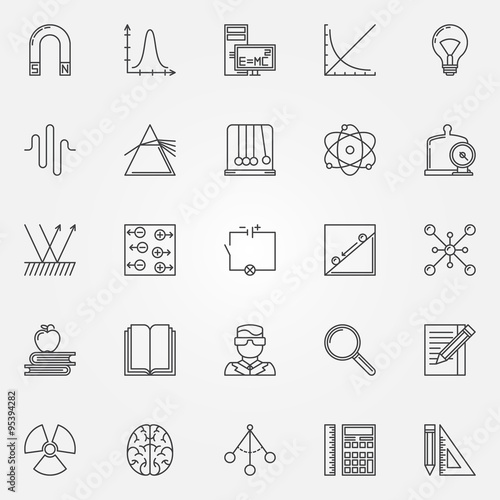 Physics icons set