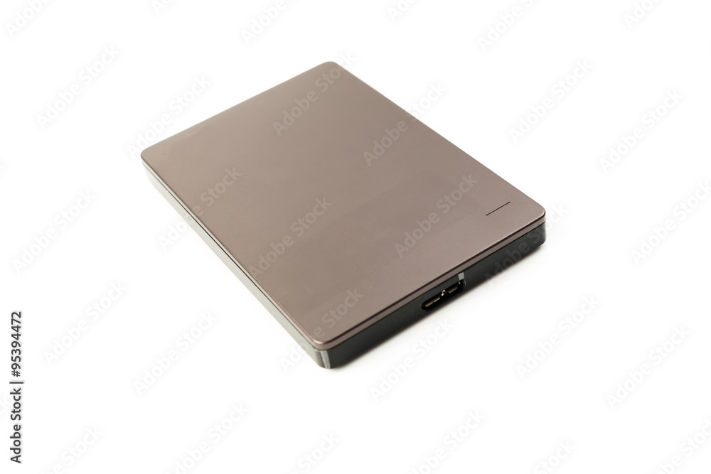 External Hard Disk USB 3.0 on isolated white background External Hard Disk USB 3.0 on isolated white background