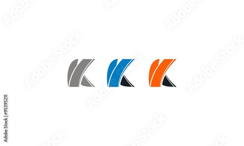letter k logo abstract