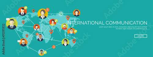 Vector illustration.  Global communication. Social network ,chatting. Emailing and sms. Web calls. Internet