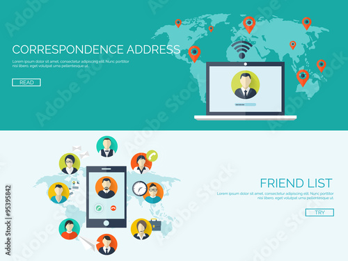 Vector illustration.  Global communication. Social network ,chatting. Emailing and sms. Web calls. Internet