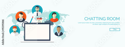 Vector illustration.  Global communication. Social network ,chatting. Emailing and sms. Web calls. Internet