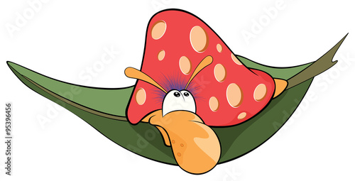 Malicious snail. The monster. Cartoon