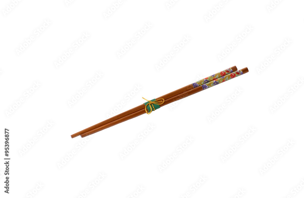 wooden chopstick isolated on white background wooden chopstick isolated on white background