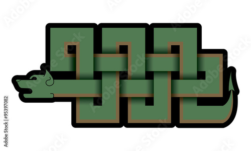 Vector beautiful colored Celtic ornament.