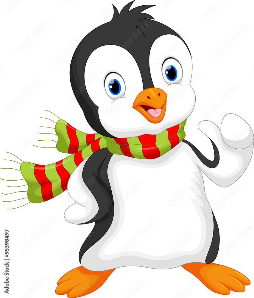 Fototapeta premium Cute penguin cartoon