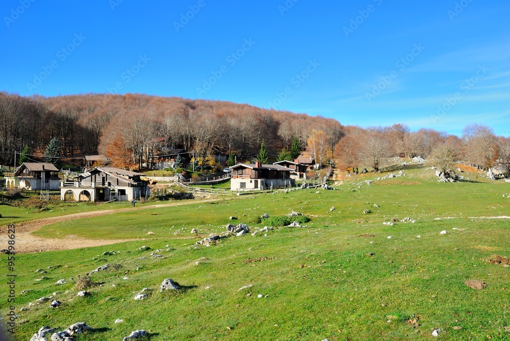 Obraz premium Campaegli in autunno - Cervara di Roma - Monti Simbruini - Roma - Lazio - Italia